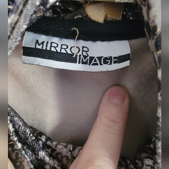 Vintage Mirror Image Velour Snake Print zip-up jacket no size tag . P2P 25-inch - Picture 3 of 4